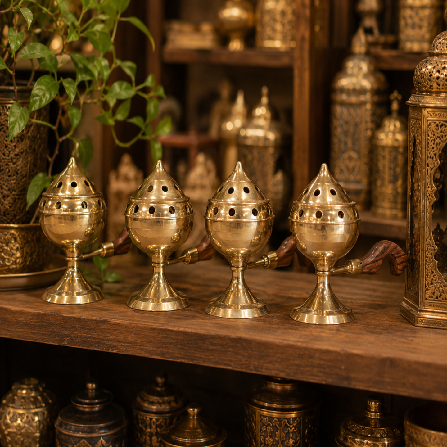 Traditional Brass & Iron Incense Burners