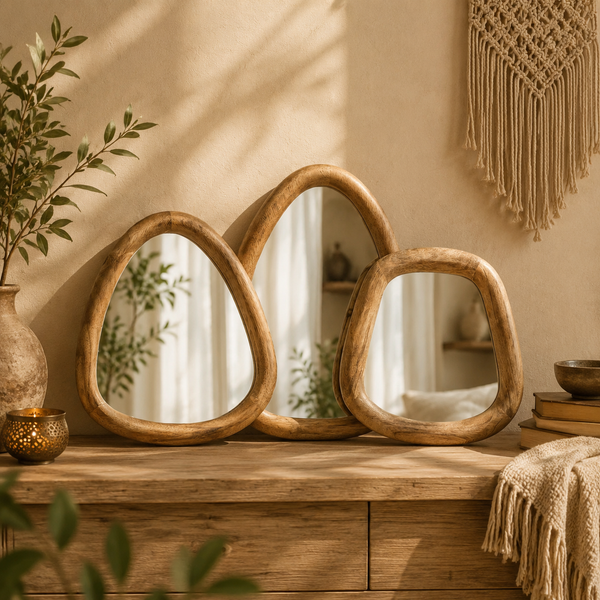Set of Pebble Shaped Mirrors