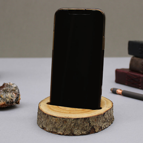 Natural Wood Phone Stand