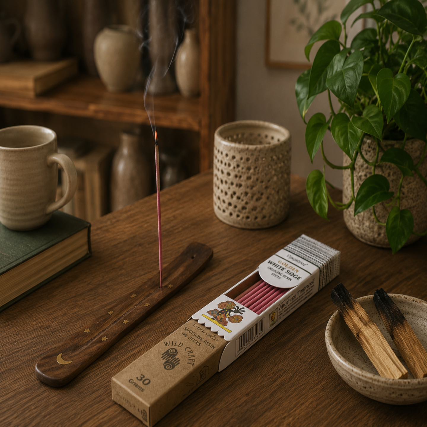 Golden Smudging Resin Sticks