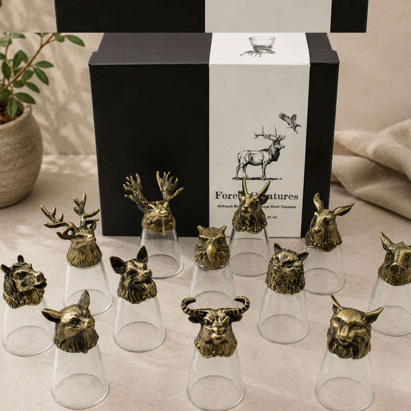 Mystical Creatures Bottom Up Shot Glasses