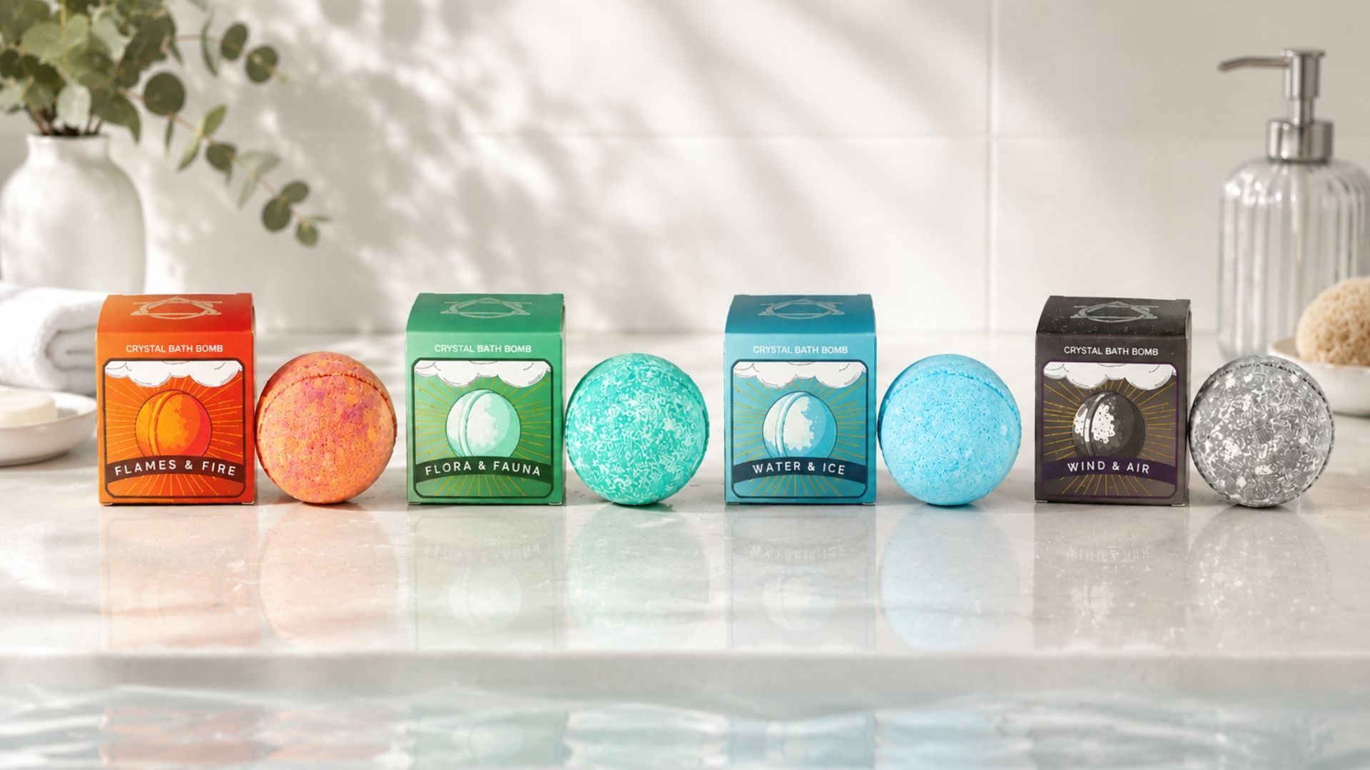Elemental Crystal Bath Bombs