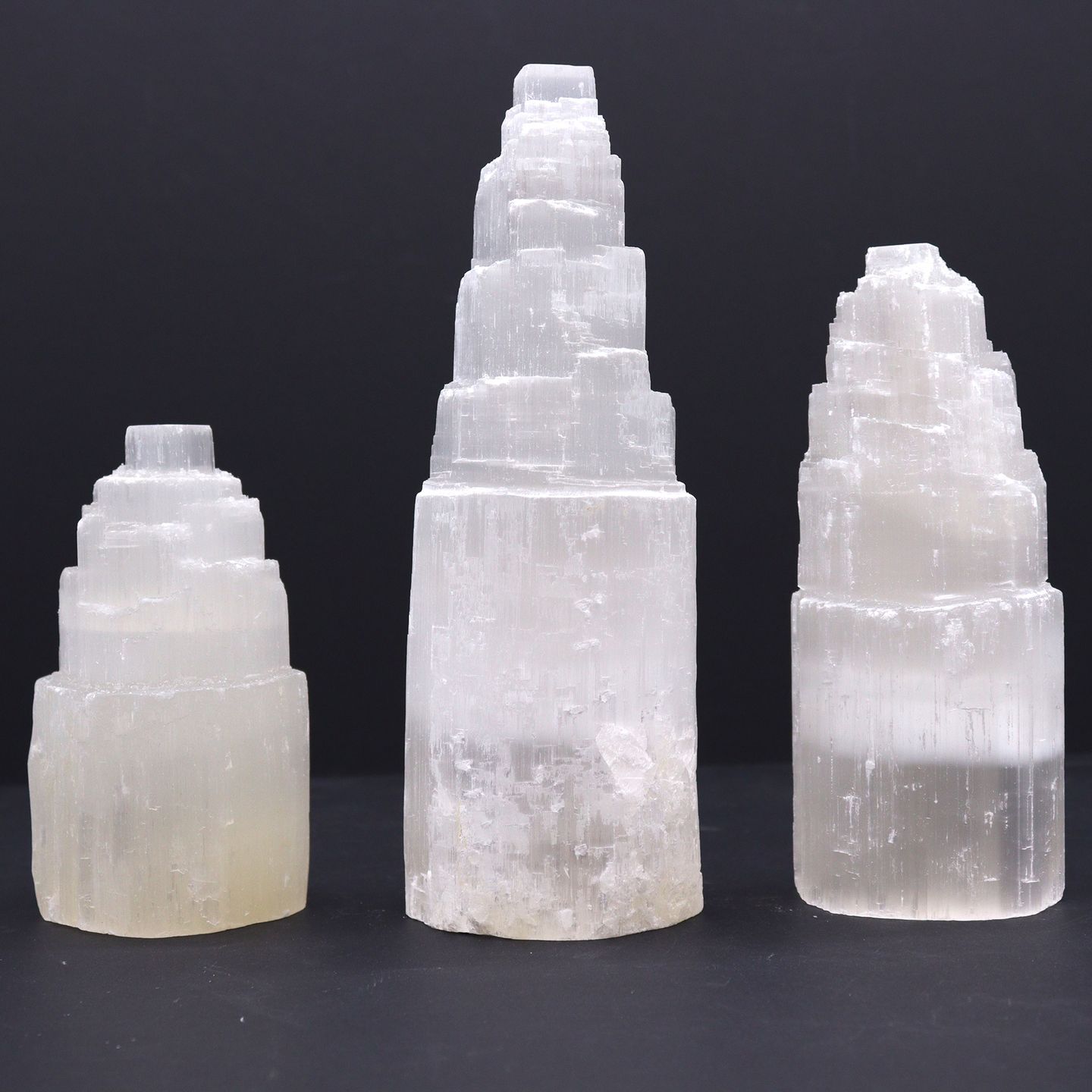 Selenite Tower Lamps