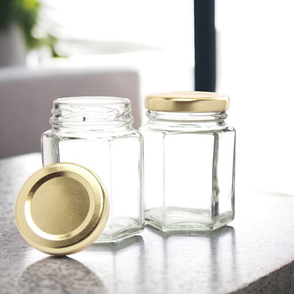 Squar Glass Jar with Lids