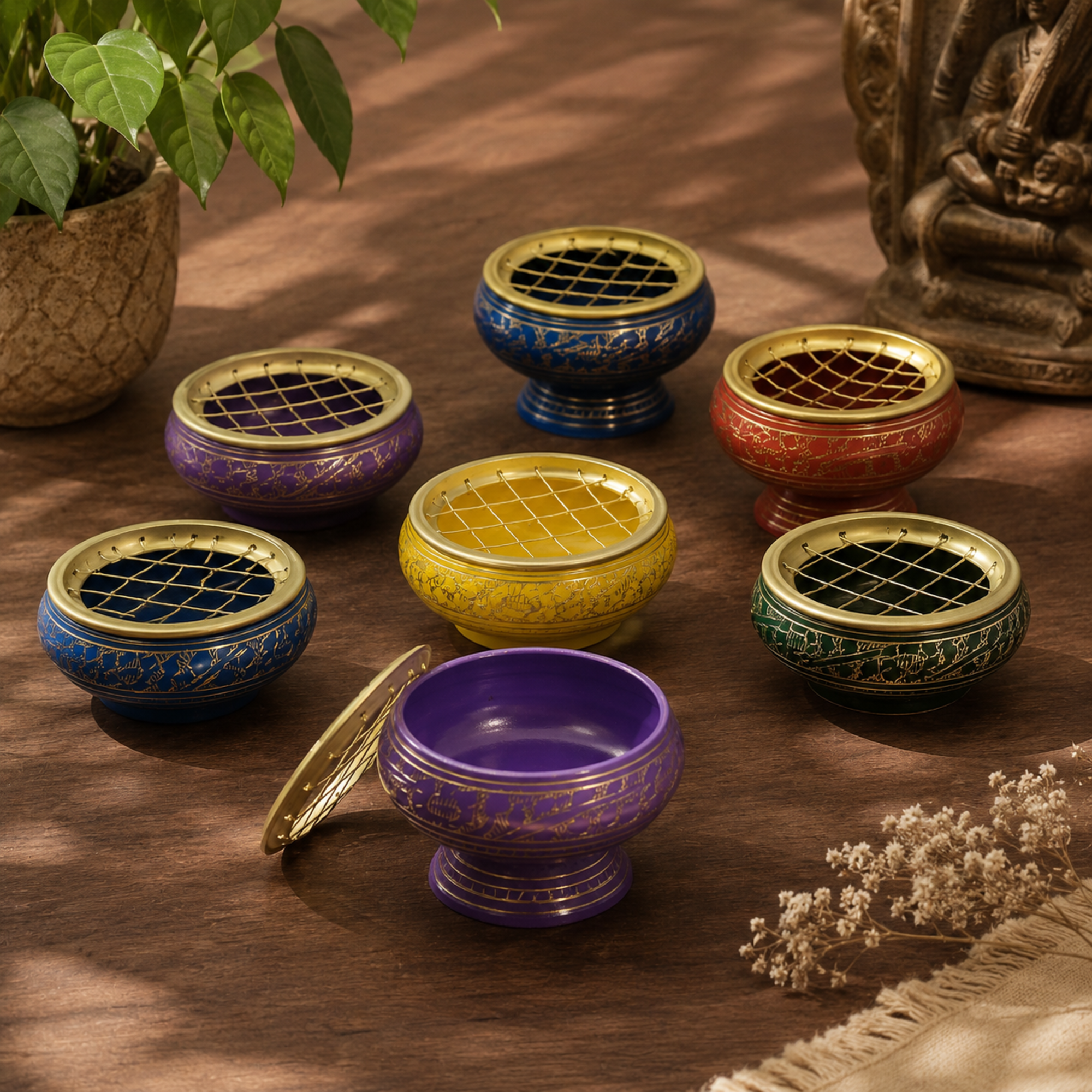 Chakra Charcoal Incense Burners