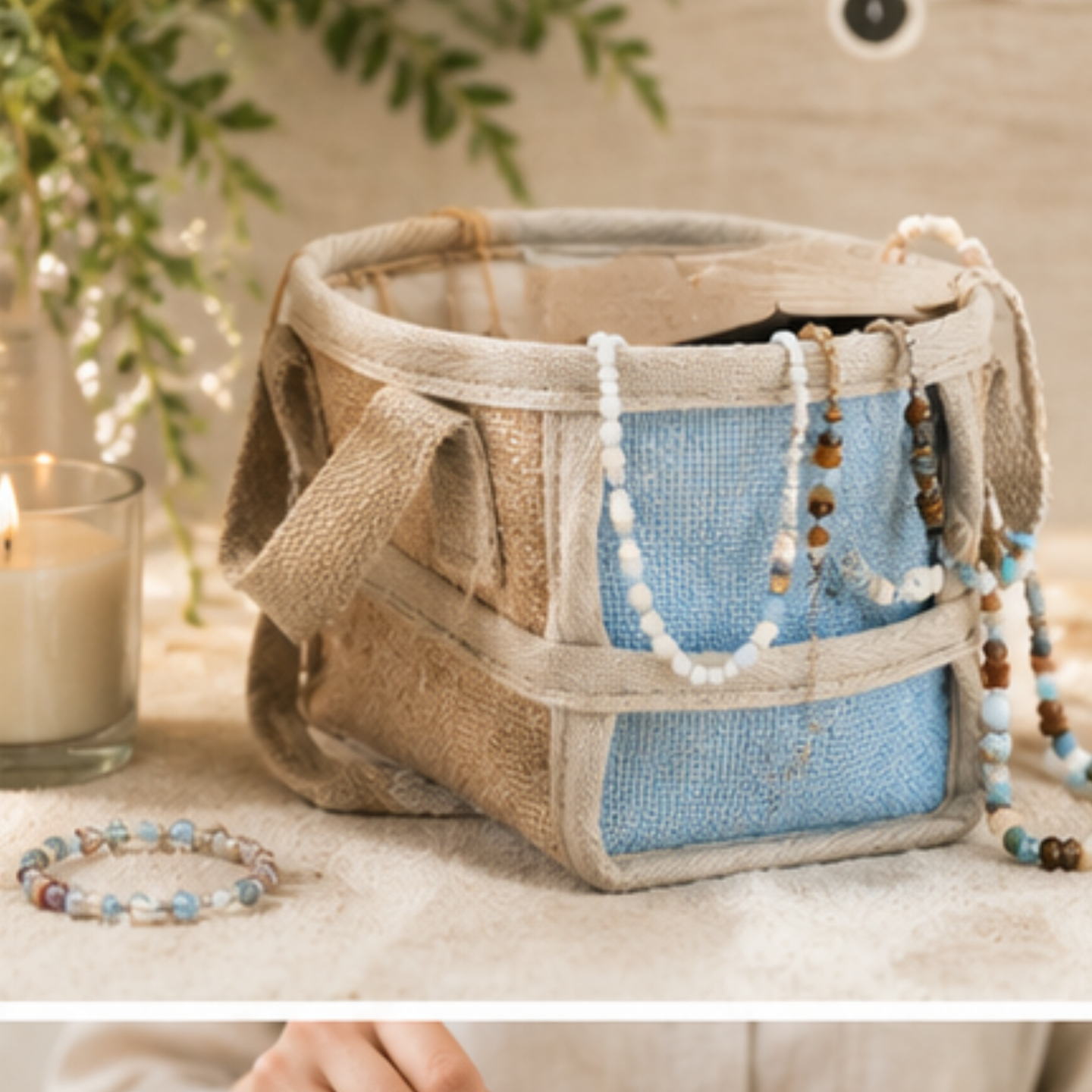 Natural Jute Shopping Baskets