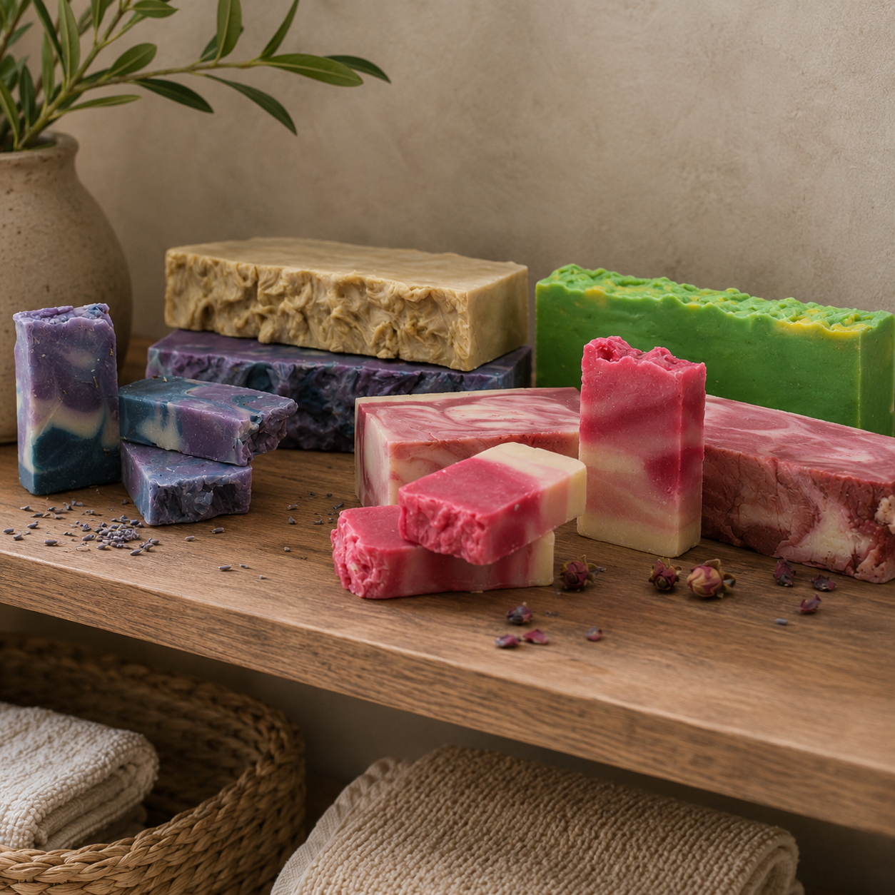 Handmade Olive Oil Soaps - Cut into 100g Slices
