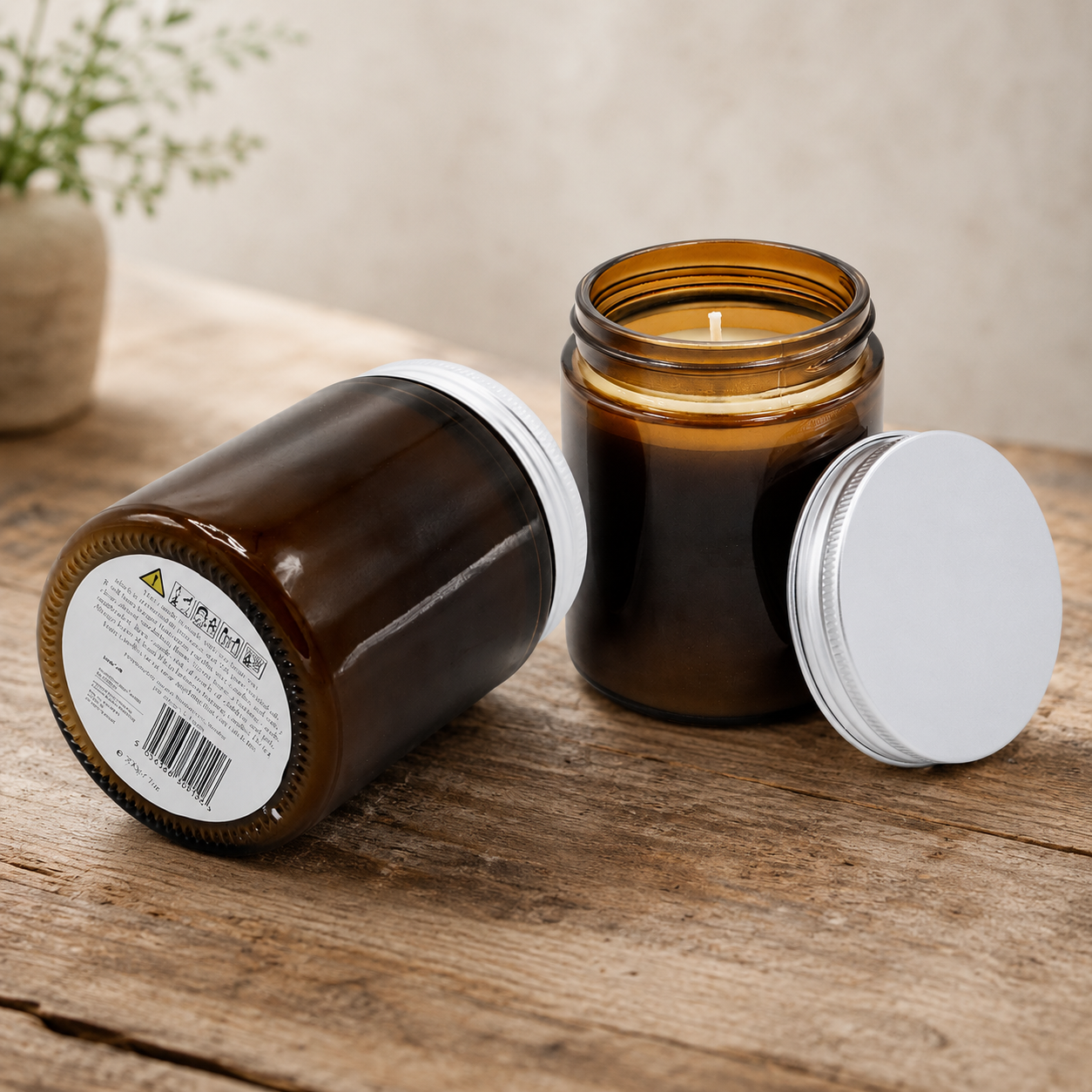 Aromatherapy candle without a label
