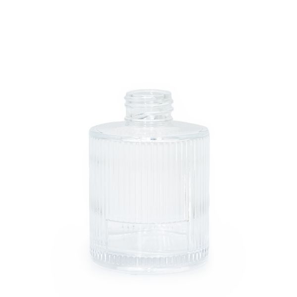 150ml Ribbed Round Reed Diffuser Bottle (28mm Neck) - Clear