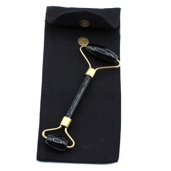 Gemstone Face Roller - Black Obsidian with Pouch