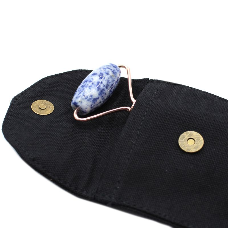 Gemstone Face Roller - Sodalide with Pouch
