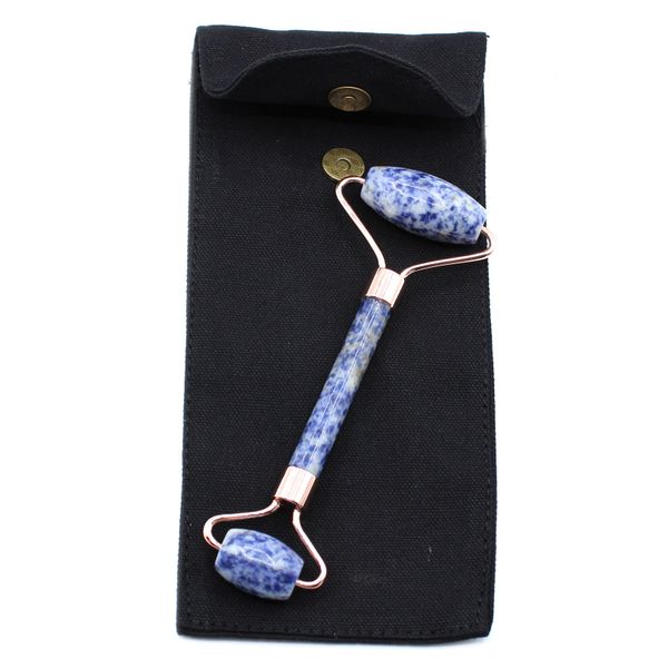 Gemstone Face Roller - Sodalide with Pouch