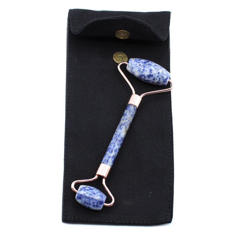 Gemstone Face Roller - Sodalide with Pouch