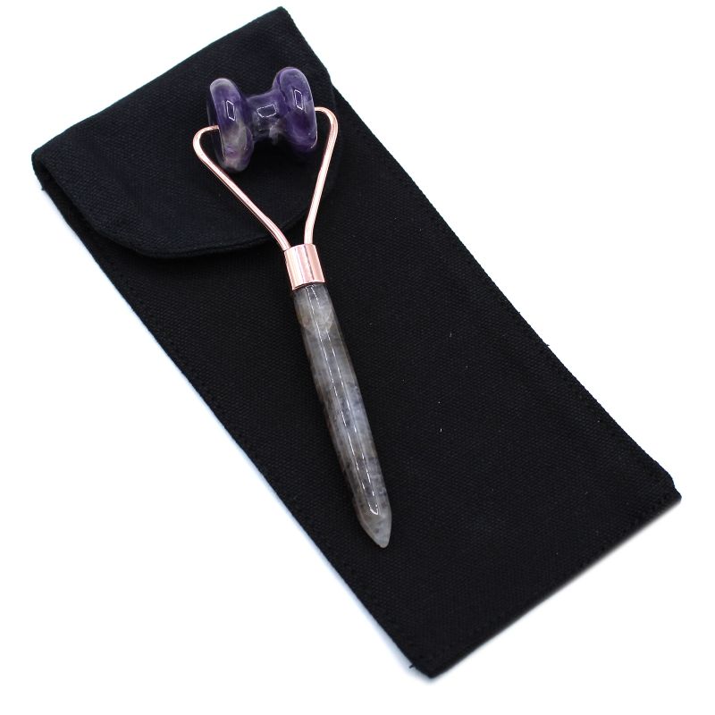 Gemstone Jawline Roller - Amethyst with Pouch