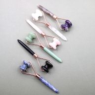 Gemstone Jawline Roller - Sodalite with Pouch
