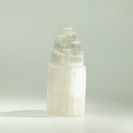 Natural Selenite Tower Lamp - 20 cm