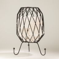 Mesh Salt Rock Brazier - White Salt Chunks
