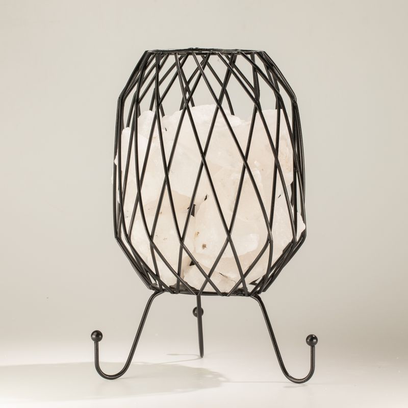 Mesh Salt Rock Brazier - White Salt Chunks
