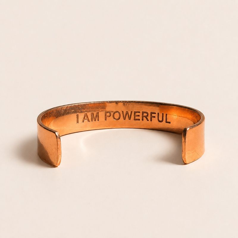 Solid Copper Bracelets with Affirmations Engravings (assorted)