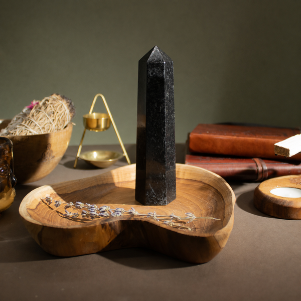 Gemstone Six Face Obelisk Points approx 17cm - Black Tourmaline