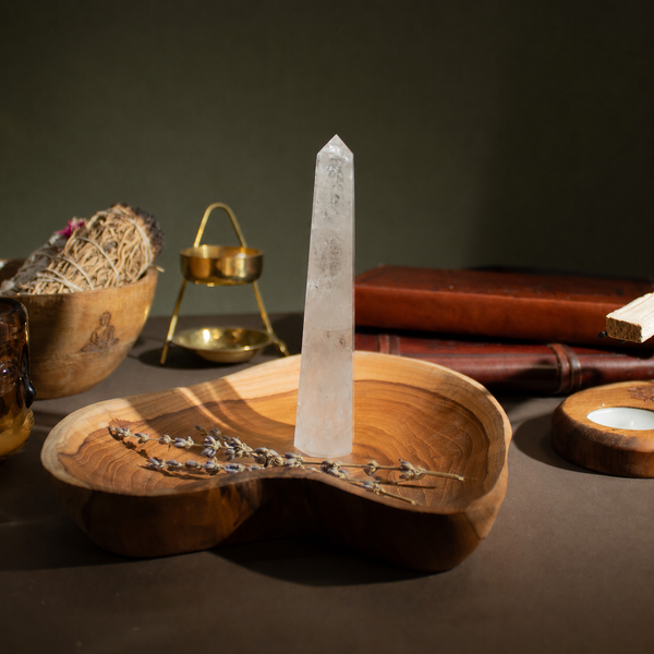 Gemstone Six Face Obelisk Points approx 17cm - Rock Crystal