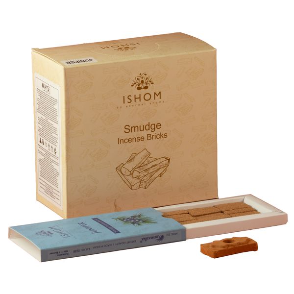 Natural Incense Smudge Bricks and Burner - Juniper