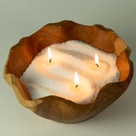 Fragranced Candle Sand - Mocha Brown - Crimson Crystal - 300g