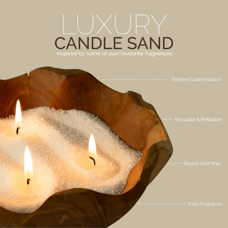 Fragranced Candle Sand - Warm Grey - Azure Noir - 300g