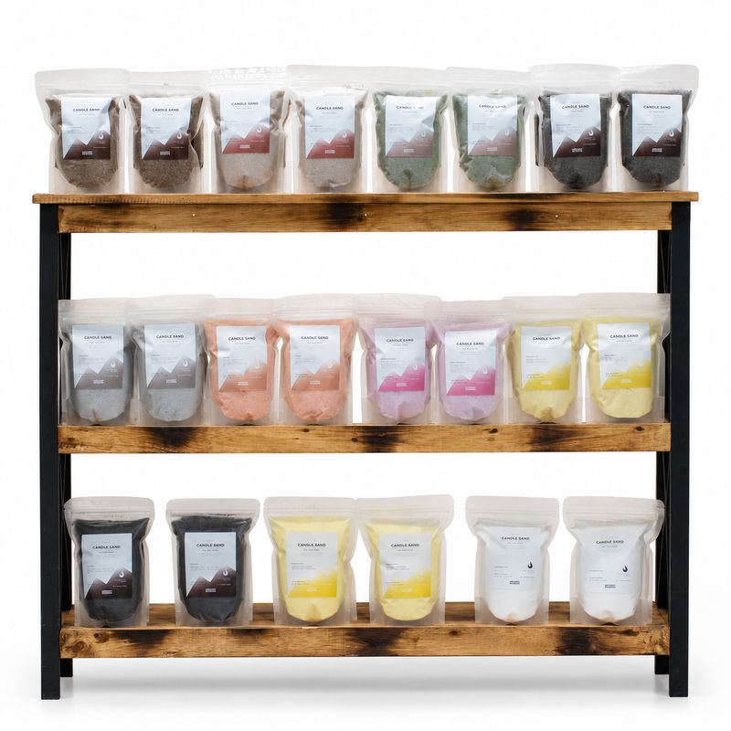 Scented Candle Sand - Starter of 44 Packs and Stand