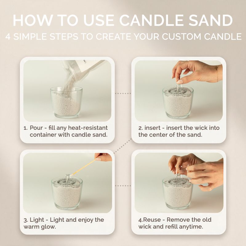 Fragranced Candle Sand - Latte Beige - Pure Serenity - 300g
