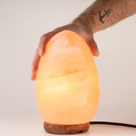 Salt Lamp Egg - Wooden Base