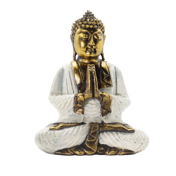 White & Gold Buddha - Extra Large 30cm - Namaste (Welcome) - Centrepiece