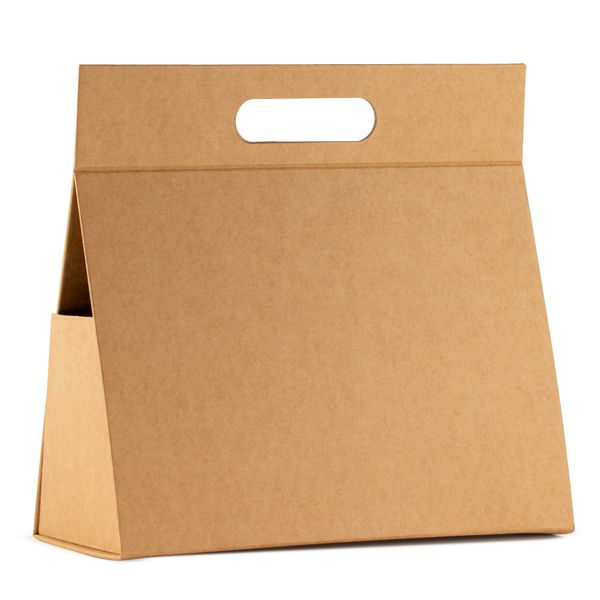 Flat Pack Gift Box - Lrg Hand Box (28x12.5x26cm) - Brown Craft