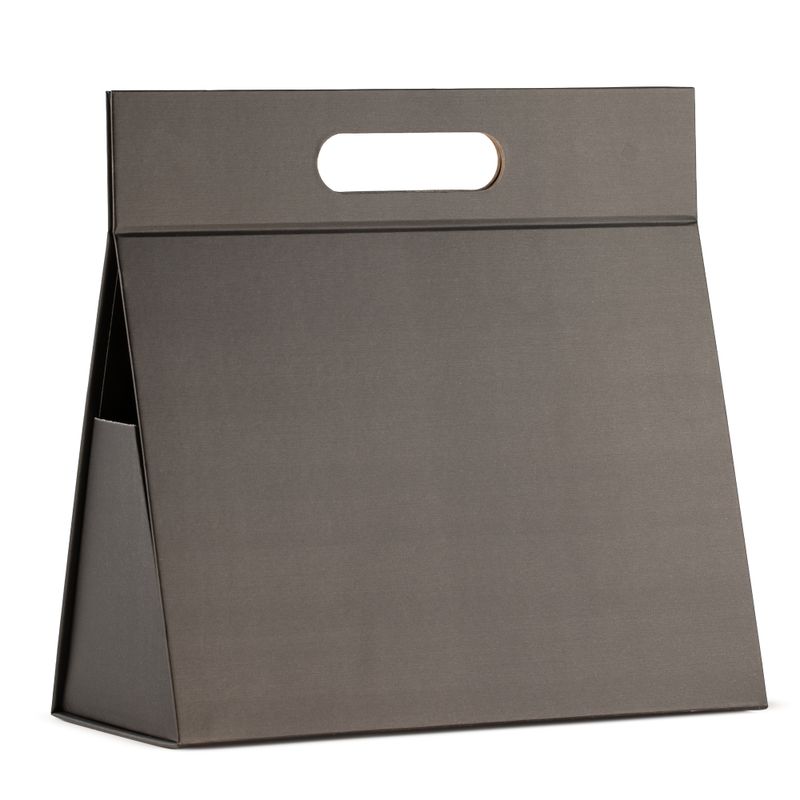 Flat Pack Gift Box - Lrg Hand Box  (28x12.5x26cm) - Black