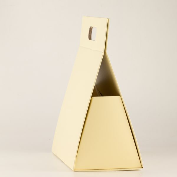 Flat Pack Gift Box - Lrg Hand Box (28x12.5x26cm) - Ivory