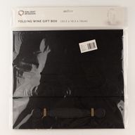 Flat Pack Gift Box - Wine Box Shape  (33.5x10x10.5cm) - Black