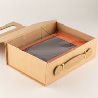 Flat Pack Gift Box - Med Hamper  (24x18.2x8cm) - Brown Craft