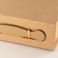 Flat Pack Gift Box - Med Hamper  (24x18.2x8cm) - Brown Craft