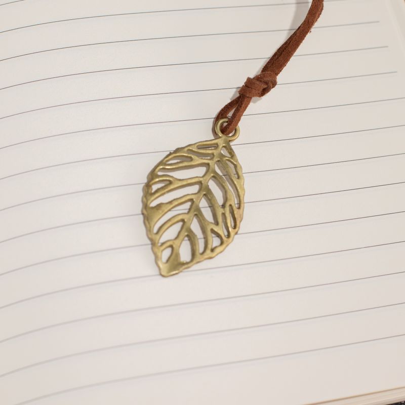 Intention Note Book - LCD Wipe Screen - Black Leather Effect - Brass Leaf - 80 Leafs