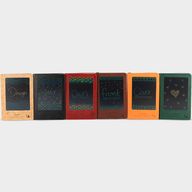 Intention Note Book - LCD Wipe Screen - Cork Leather Effect - Brass Leaf - 80 Leafs
