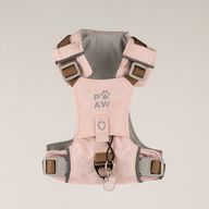 PAW - XS (2-4Kg) Dog Step-in Guardian Harness with Reflective Mesh - Soft Pink - Rose Quartz Charm