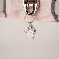 PAW - XS (2-4Kg) Dog Step-in Guardian Harness with Reflective Mesh - Soft Pink - Rose Quartz Charm