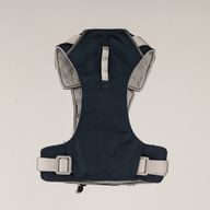 PAW - XS (2-4Kg) Dog Step-in Guardian Harness with Reflective Mesh - Rock Grey - Black Obsidian Charm