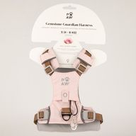 PAW - S (4-8Kg) Dog Step-in Guardian Harness with Reflective Mesh - Soft Pink - Rose Quartz Charm