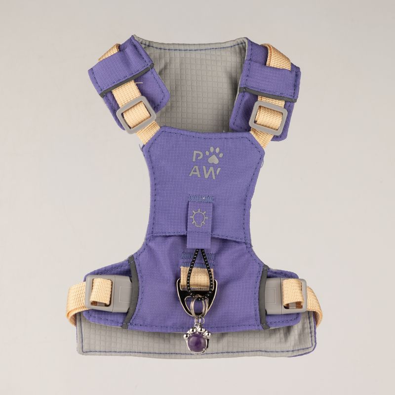 PAW - S (4-8Kg) Dog Step-in Guardian Harness with Reflective Mesh - Lavender - Amethyst Charm