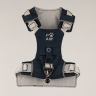 PAW - S (4-8Kg) Dog Step-in Guardian Harness with Reflective Mesh - Rock Grey - Black Obsidian Charm