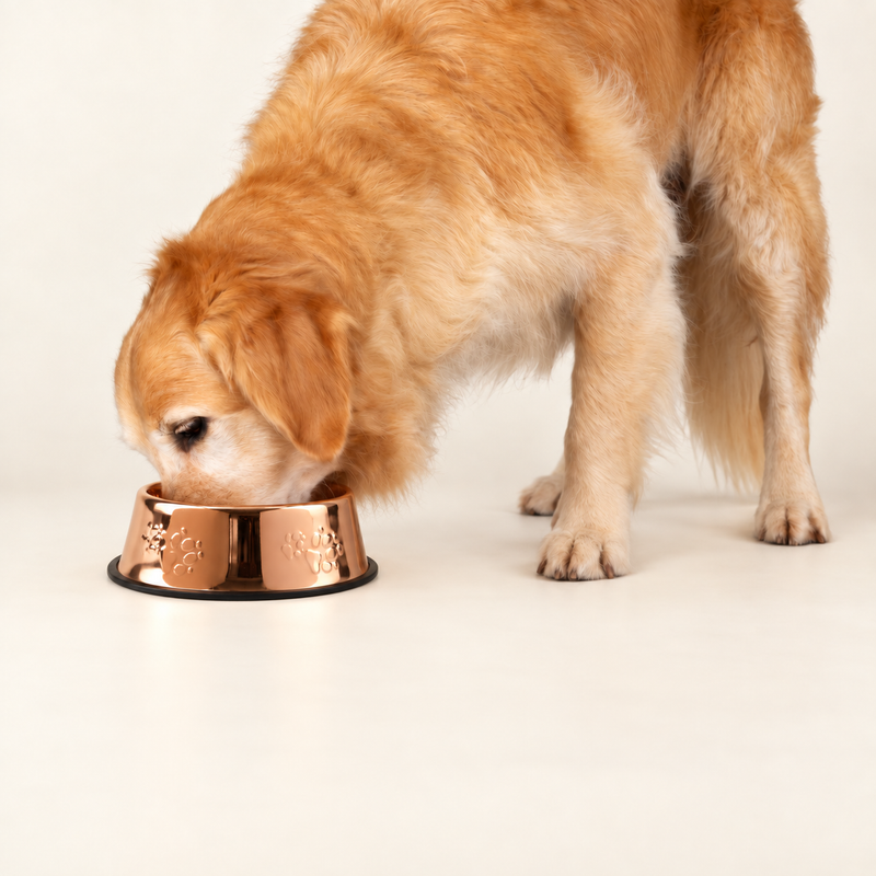 PAW Food Bowls - Single Copper Style - 22cm - Stainless Steel (304)