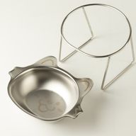 PAW Food Bowls - Single Cat Bowl in Stand - Stainless Steal (304)