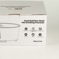 PAW Food Bowls - Electric Water Fountain 2.5 Liter - USB - Stainless Steal (304)