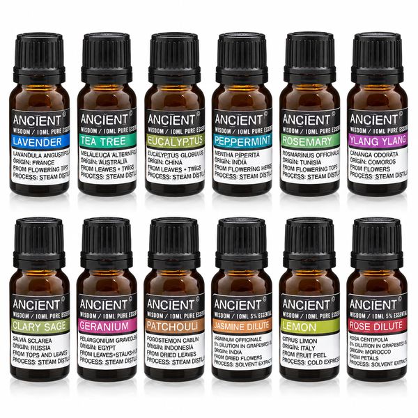 Top 12 Best-Selling Essential Oils Starter Pack – 6 of Each (72 x 10ml)